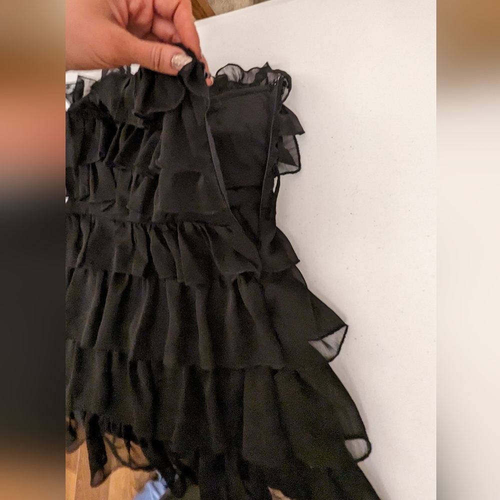 Black Ruffle Dress - Picture 3 of 9